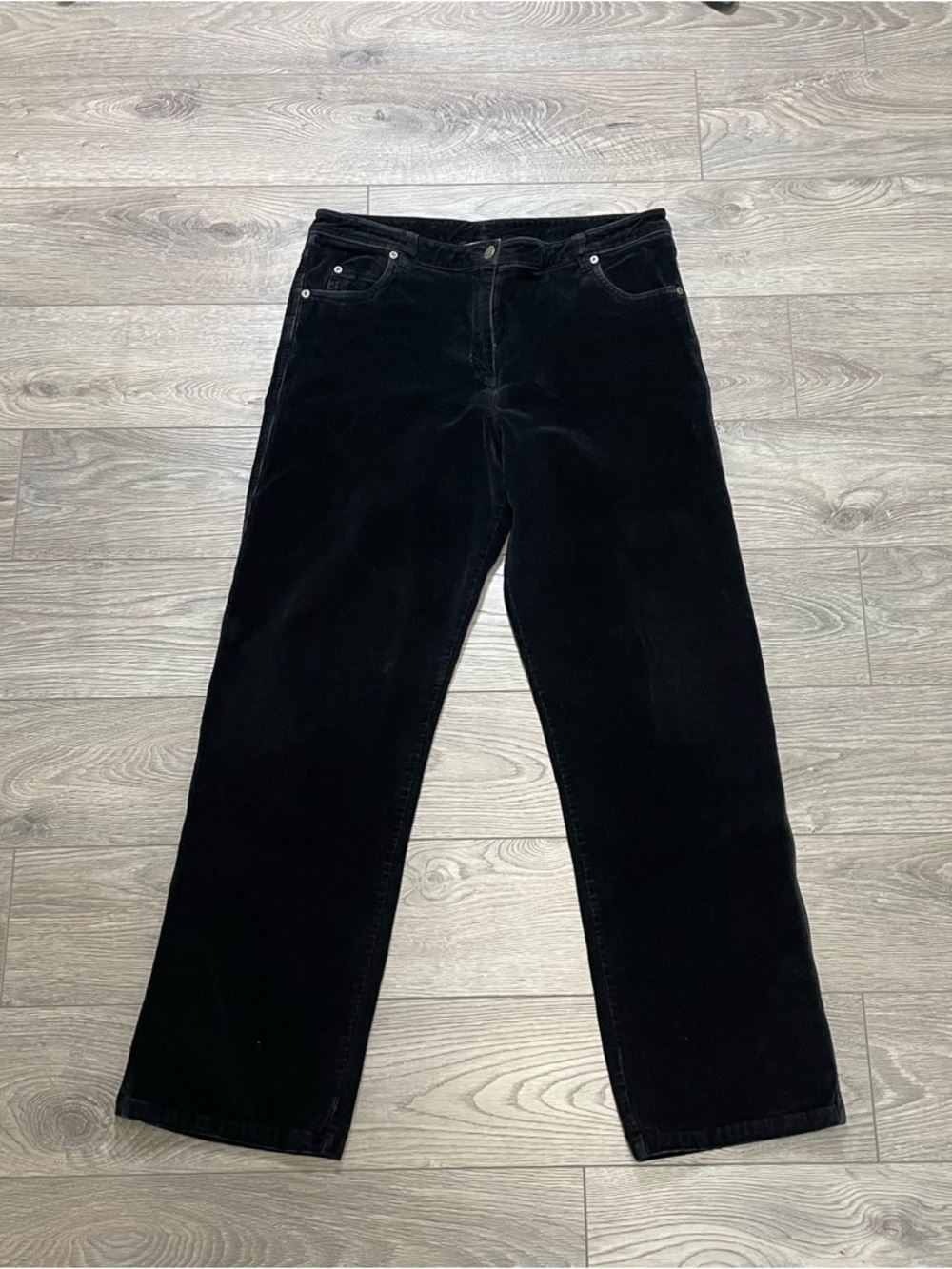 Vintage 90s Woolrich Black Corduroy Pants Wide Leg High Waisted Baggy‎ 32